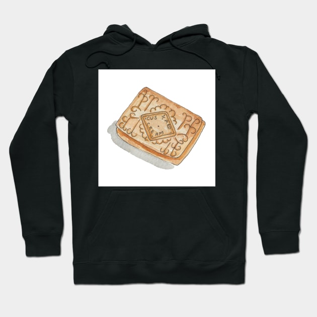 custard cream biscuit Hoodie by Kimmygowland